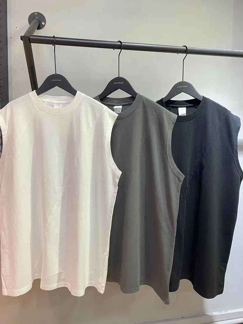 

Street Sle Kanye No Sve Base irt ex Свободная повседневная цветная круглая футболка Ne Splicing Модный спортивный жилет