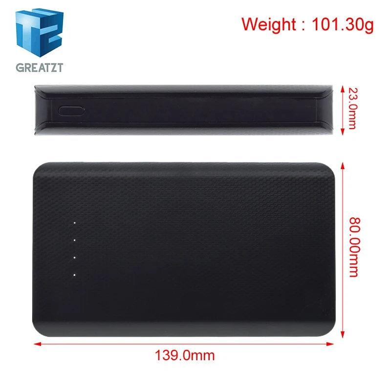 QC4.0 QC3.0 Dual USB Micro/Type-C USB 6*18650 Power Bank Battery Box 5V 4.5A 22.5W 20000mAh Mobile Phone Charger DIY Shell Case