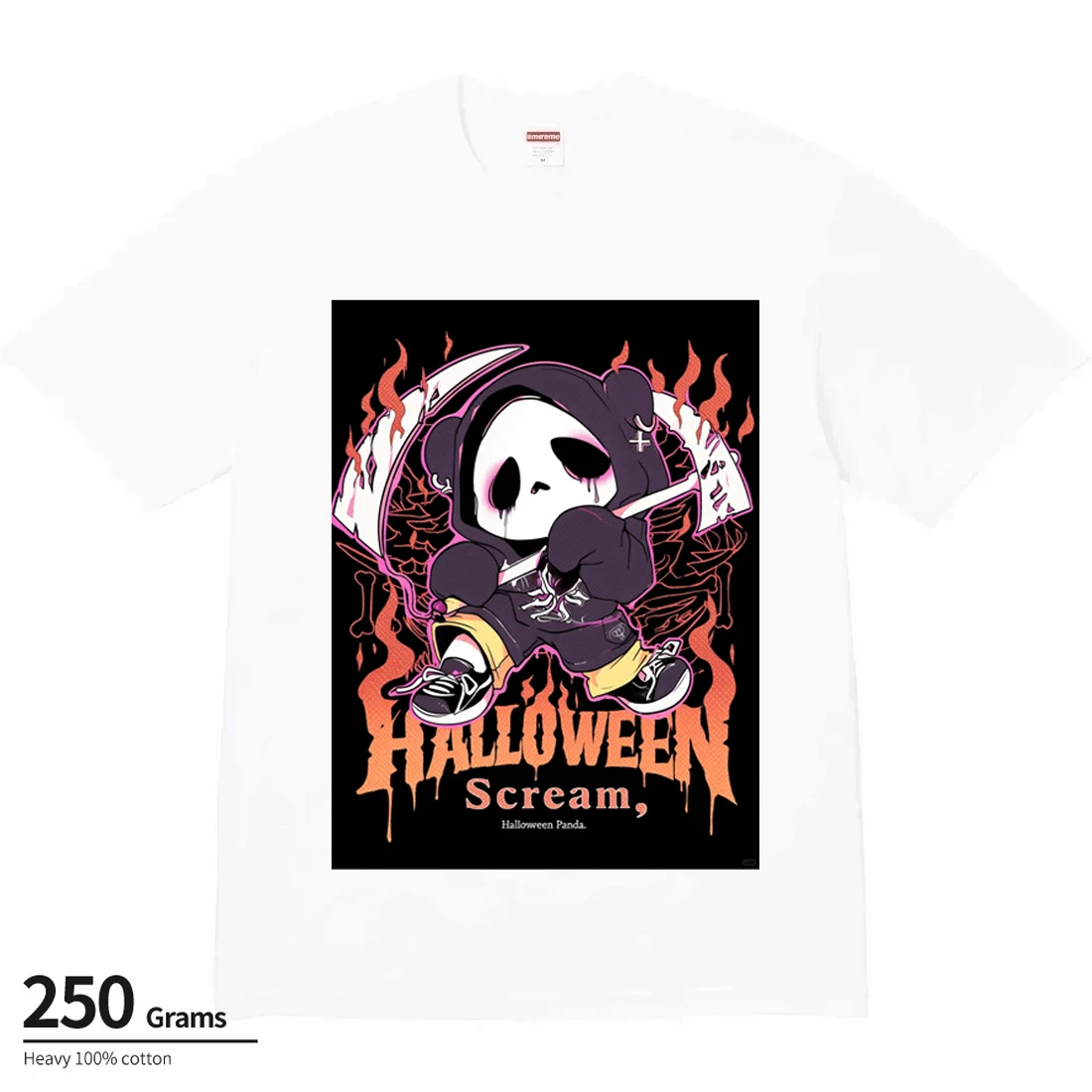 

2025 New Senior Designer Pattern Print T-shirt SPACE Skull Hip-hop Y2K Retro T-shirt Original Pattern 100% Cotton T-shirt