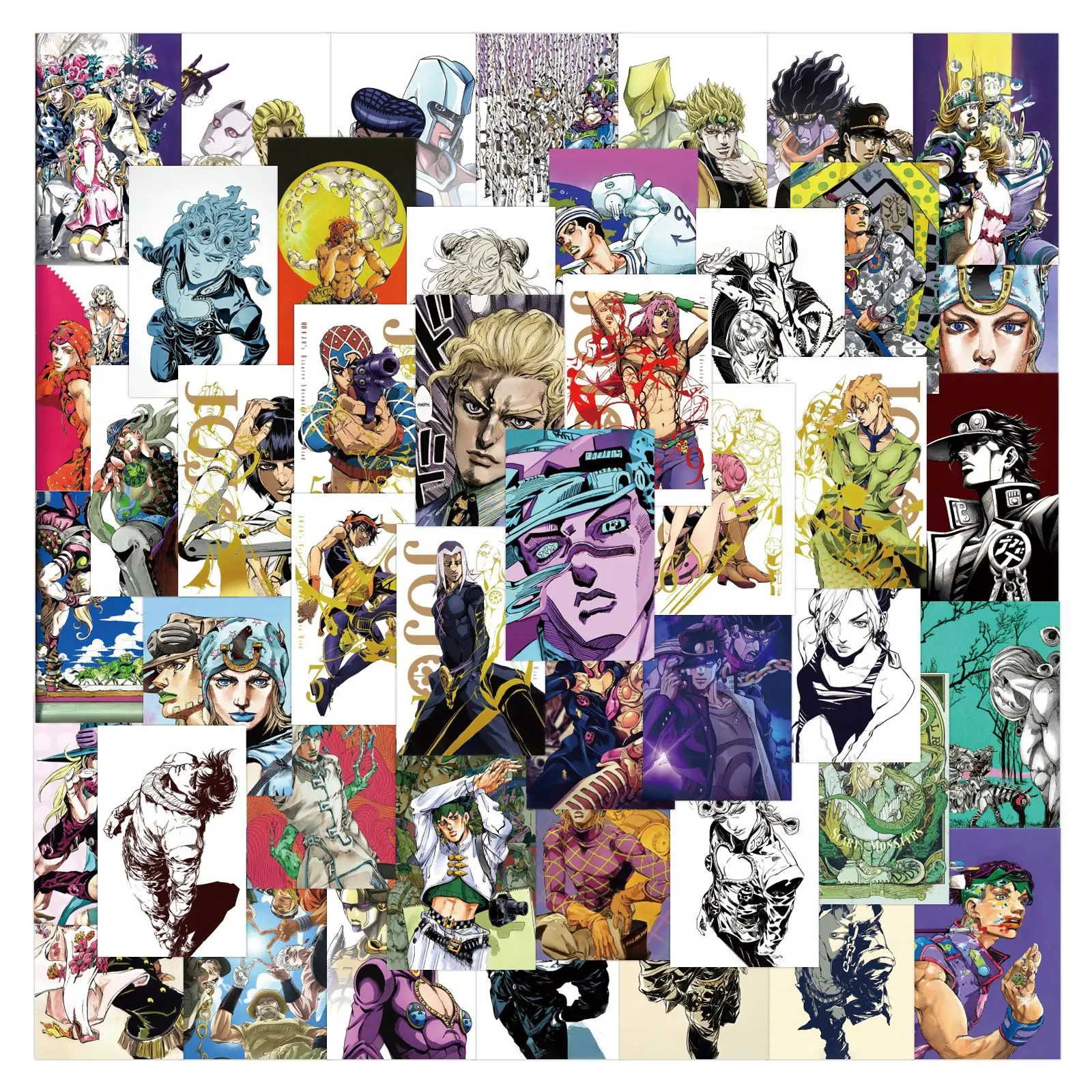 80pcs Cartoon JOJO Wonderful Adventure Decoration DIY Stationery Mobile Laptop Sticker
