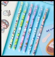New 12Pcs/Set Sanrio Erasable Neutral Pen Pochacco mymelody Kuromi Cinnamoroll 0.5mm Gel Pens Washable handle School Supplies