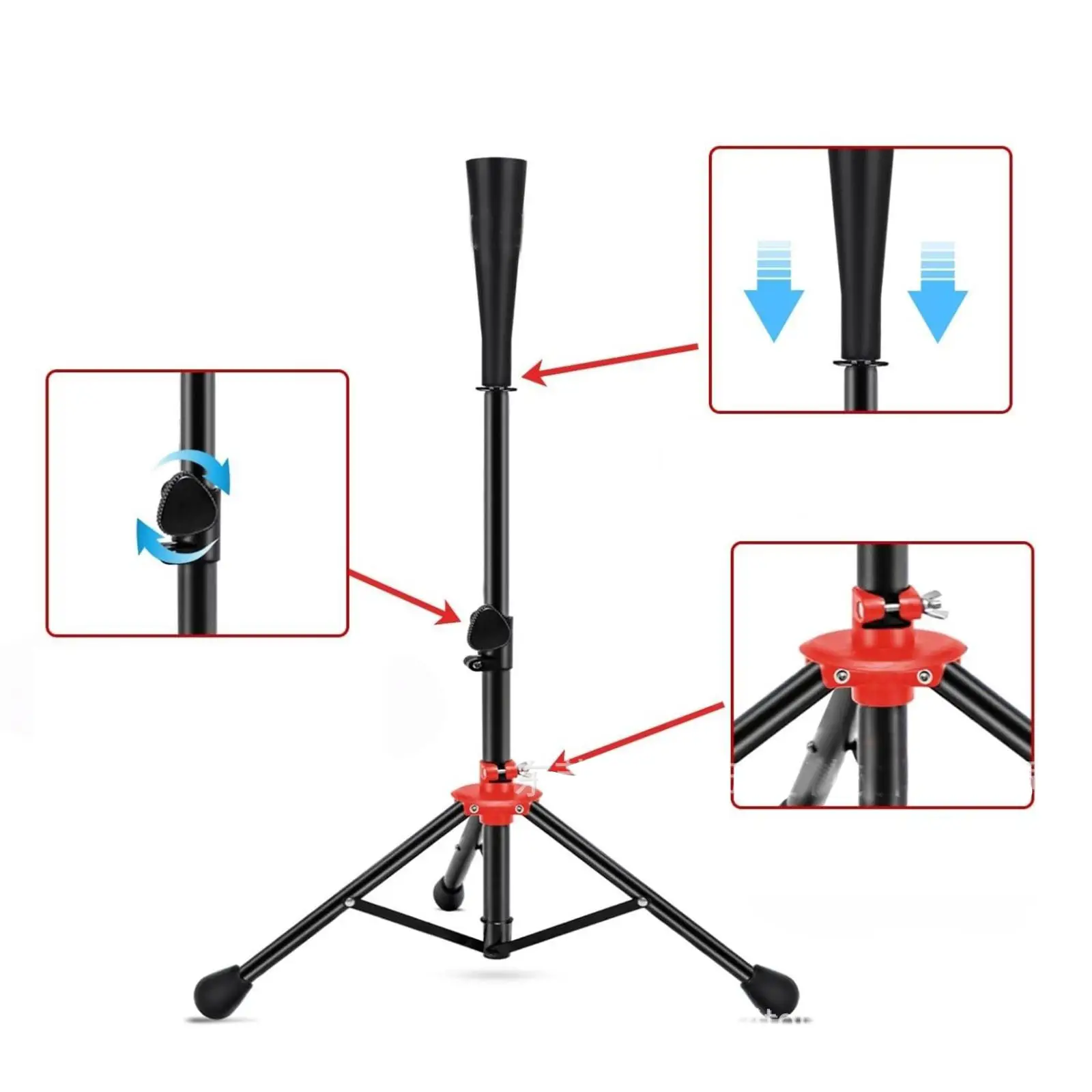 تي شيرت مضرب البيسبول محمول وعملي وقوي وممارسة الضرب الاحترافية
