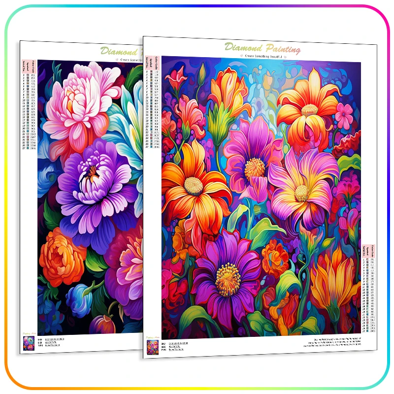 

RUOPOTY Diamond Painting Accessories 5D Handicraft Full Square Drill Flowers Cross Stitch Kits Poster Picture Unique Gift Decora