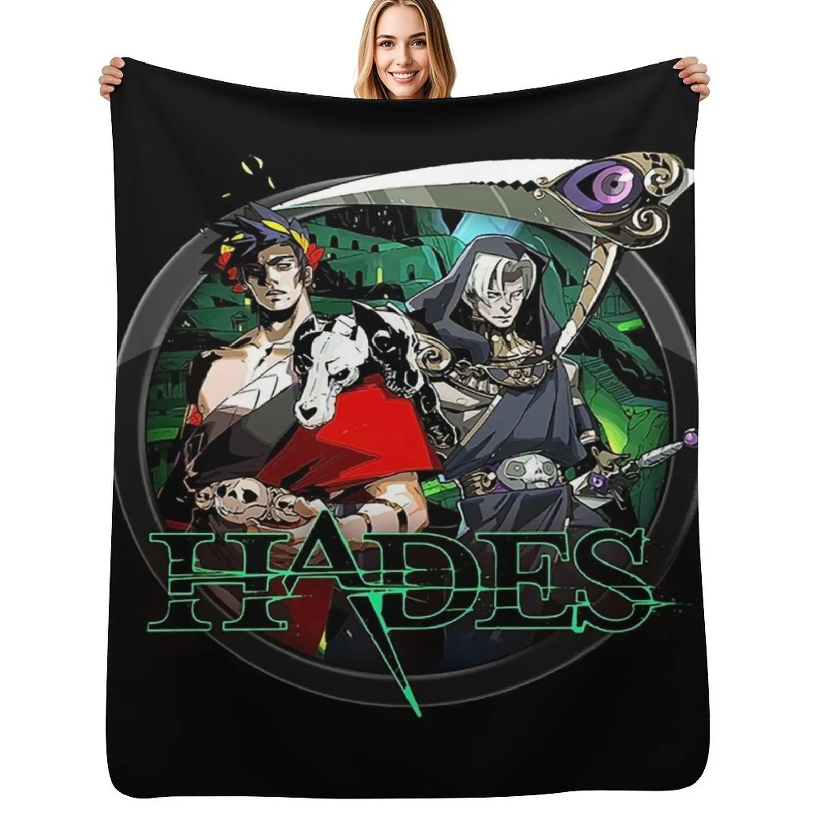 

Zagreus Thanatos Throw Blanket Soft Plaid Hairys christmas decoration Fashion Sofas Blankets