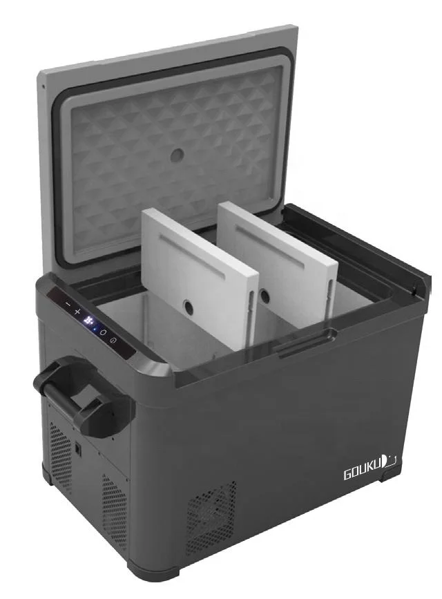 DC12V/24 فولت 40/50L السيارات الثلاجات سيارة المحمولة الثلاجة 55 واط الطاقة تيار مستمر + محول نوع R134a الثلاجة الفريزر الثلاجة