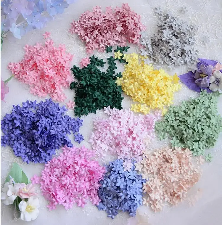 45Color 200PCS  DIY Handmade 3D Flower Wedding Dress Ingredients Pyrographic Eugen Yarn Headwear Materials  RS4172