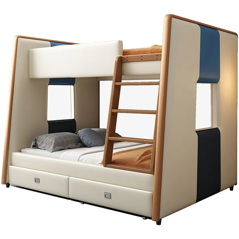 Solid wood upper and lower beds Adult two-layer beds High and low  Mother and child  Upper and lower