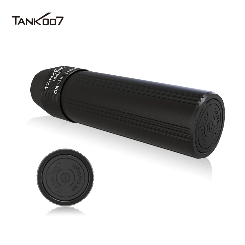 TANK007 UV Flashlight 365nm Ultraviolet Black Light Torch mini Compact Fluorescence Reaction Detection Tool UV Lamp