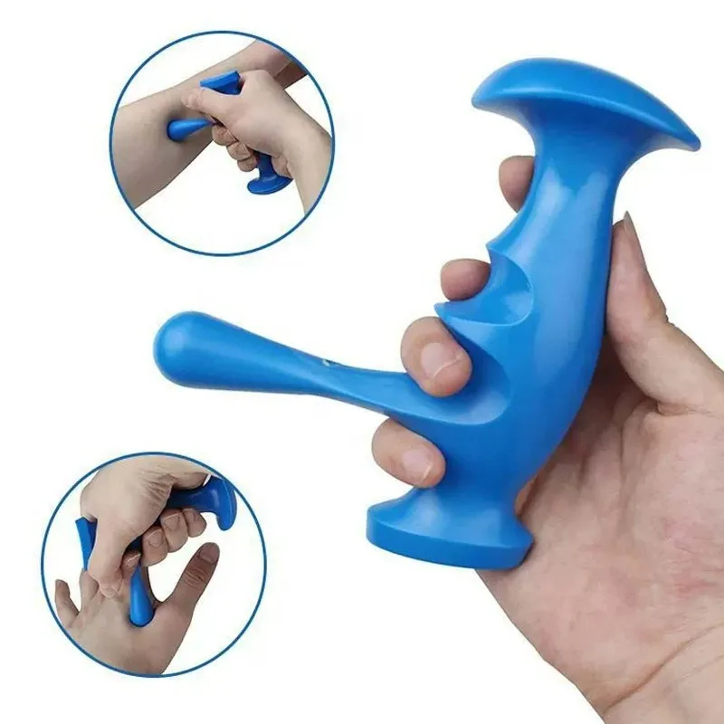 الإبهام التوقف جهاز تدليك ضغط الاصبع الصحافة الزناد نقطة T-شكل مدلك الجسم اليد القدم العميق استرخاء تخفيف التعب أداة