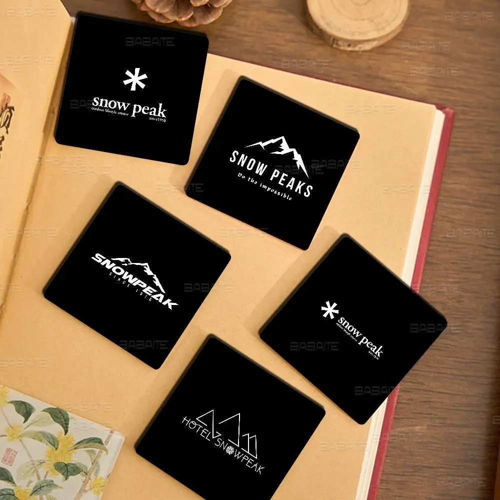 Fashion Cool S-Snow P-Peak Logo Magnet Personalized Fridge Magnet Square Shape Fridge Refrigerator Wall Door Decoration