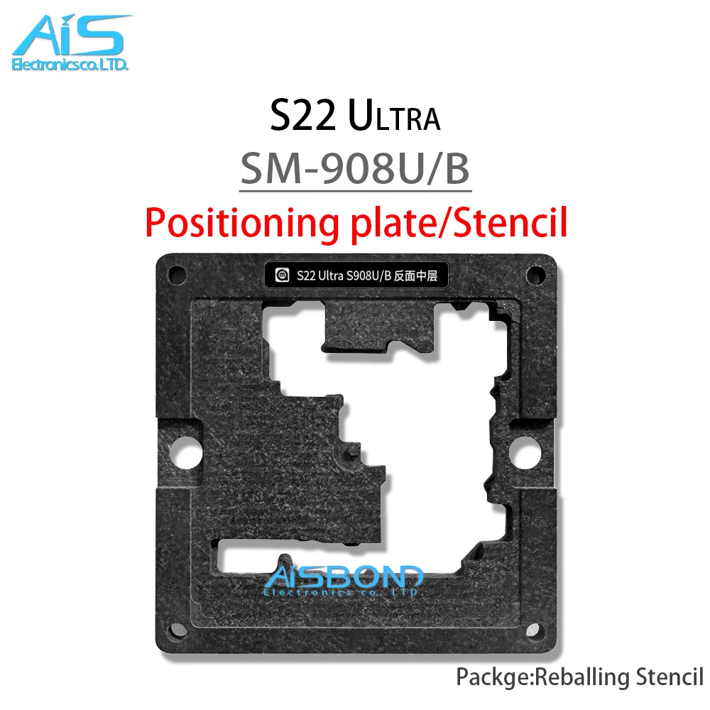 Estación de plantillas de Reballing de capa media lateral inversa para placa de posicionamiento Samsung S22 Ultra SM S901U S906U S908B S908U