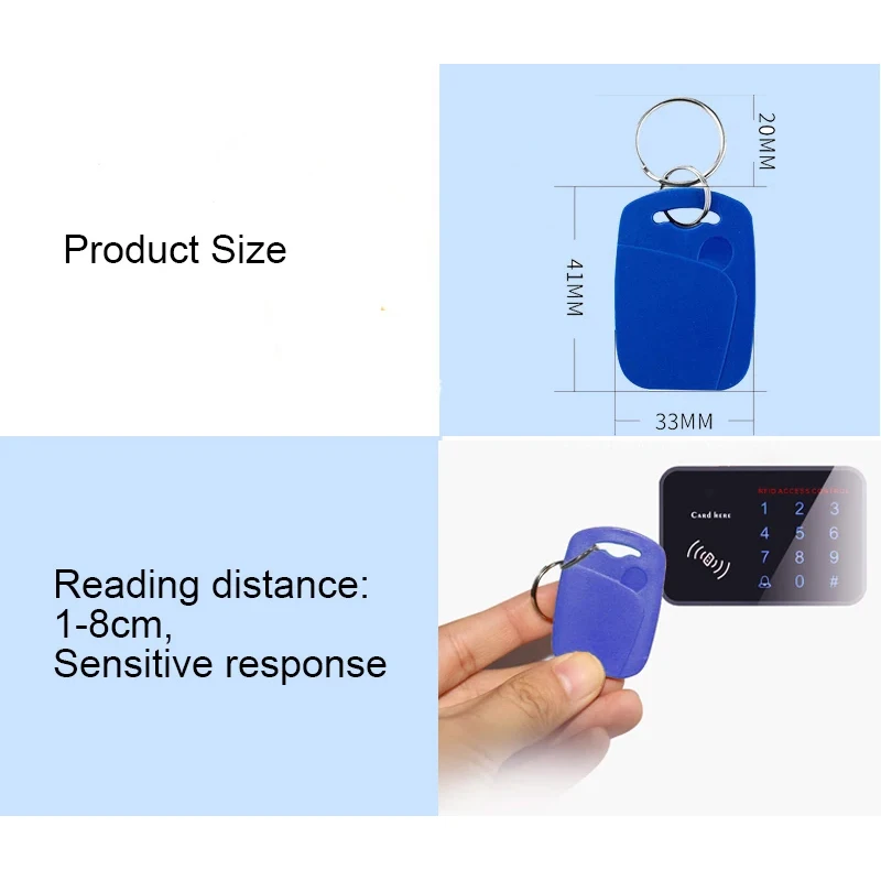 2 In 1 Dual Frequency Writable Rewrite RFID Keyfobs  Access Control Key Tags 13.56MHZ 1K CUID and T5577 125KHZ ID Key Card