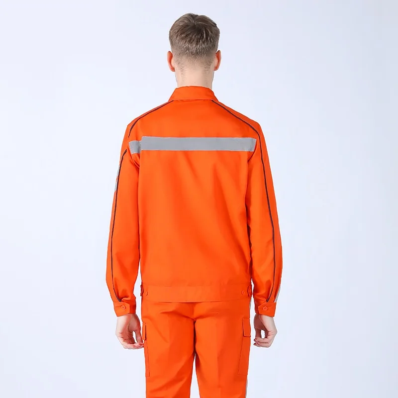 Hi Vis safety work clothes sanitation work suit male municipal cleaner Coverall Mechanic repairman garden workshop labor Uniform