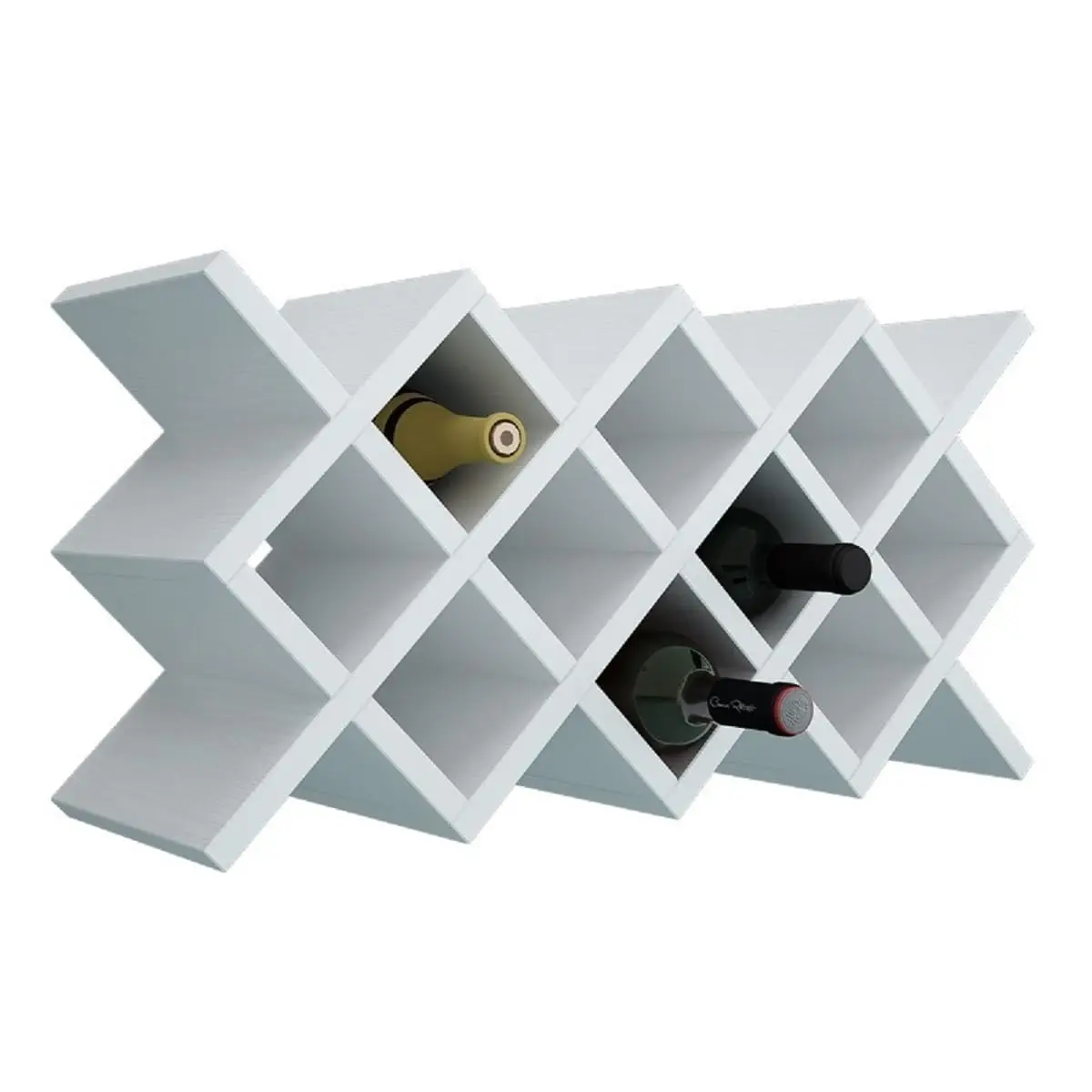 

Gdrasuya10 White Wine Racks Countertop for 10 Bottles, Wooden Wine Bottle Holder Stand Tabletop Wine Rack Shelf Freestanding Win