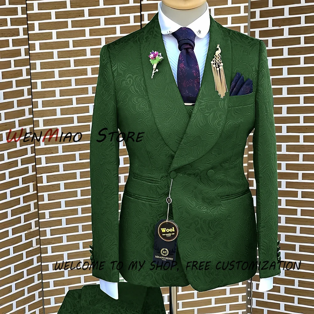 Terno Jacquard da Marinha, blazer com seios duplos, smoking noivo, vestido masculino formal, casamento, 2 peças