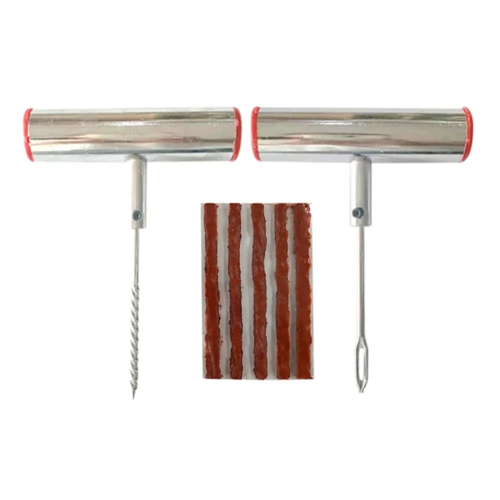 

Tire repair tool set, vacuum tire special iron handle, tire repair cone, rubber strip, tire repair tool