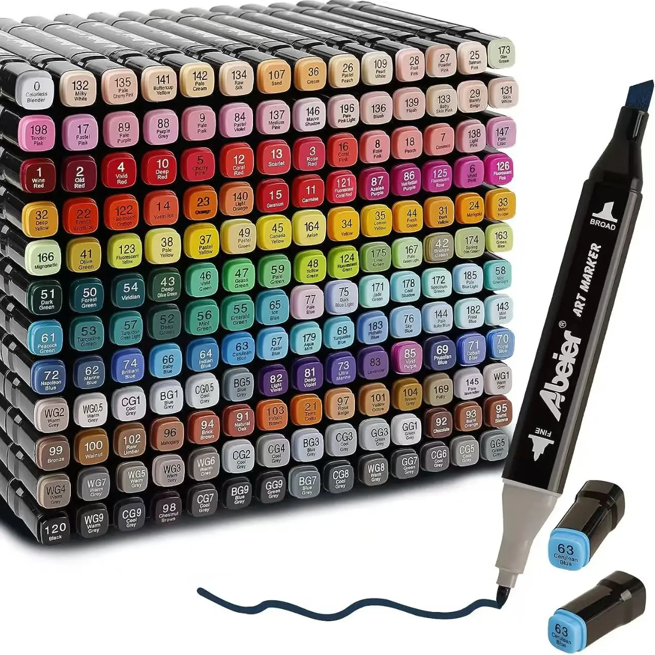 120 Colors Touch Double Headed Oily Art Marker Set for Draw Sketching Oily Tip Based Markers Graffiti Manga School Art Supplies