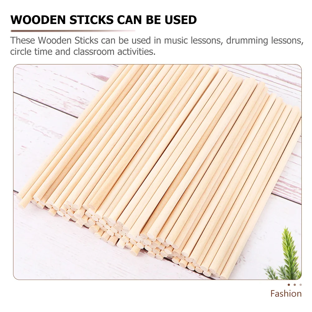 50 Pcs Kids Playset Wooden Stick Rhythm Sticks Preschool Percussion Musical Instruments