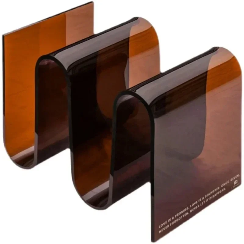 

Transparent Acrylic Modern Minimalist Side Table Hotel Homestay Style Magazine Multi-Layer Storage Rack