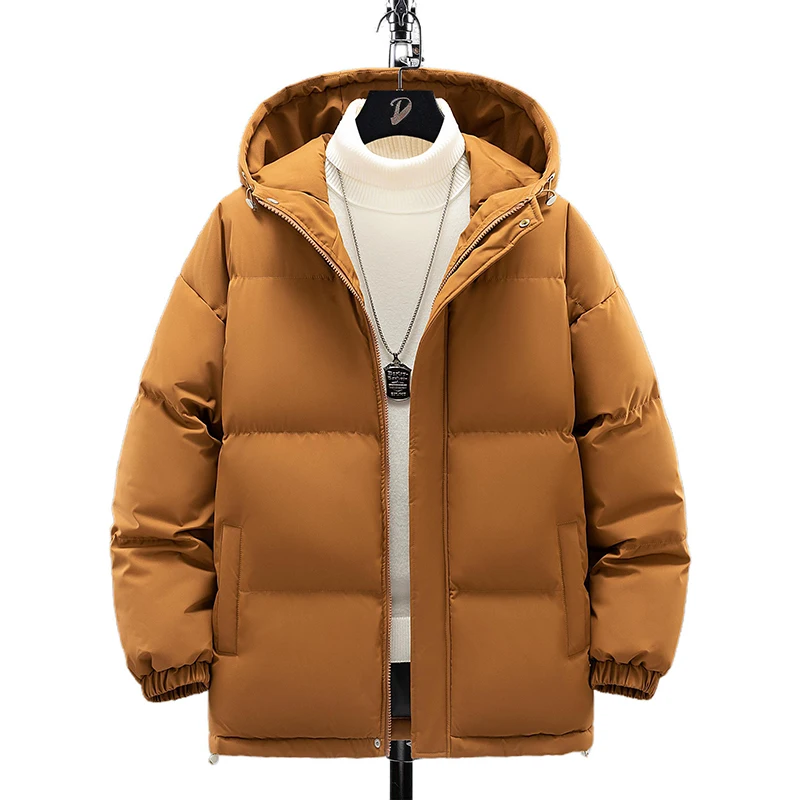 

Короткая куртка для рыбалки, зимняя модная брендовая куртка с воротником-стойкой, свободная куртка на хлопковой подкладке, теплая морозостойкая куртка большого размера для подростков