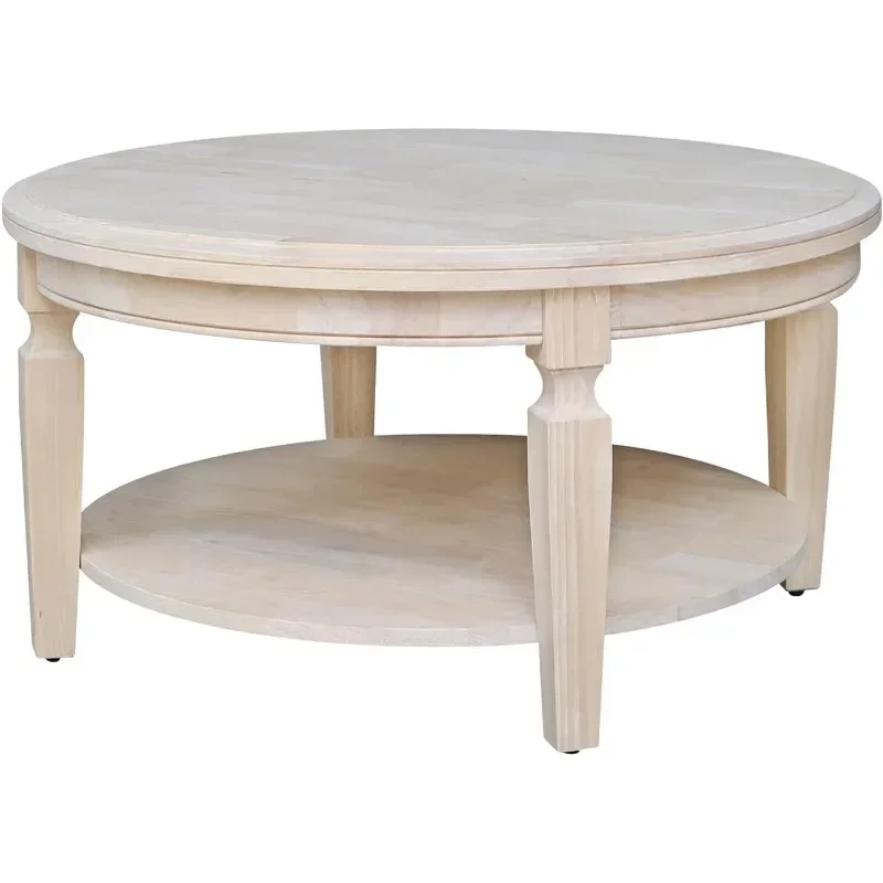 Table basse ronde non finie, usage résidentiel uniquement