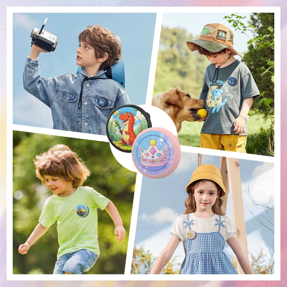 Silikon-Schutzhülle für AirTag mit unsichtbarem Pin für Kinder, Senioren und Kleidung – versteckter GPS-Tracker-Halter – Detail 3