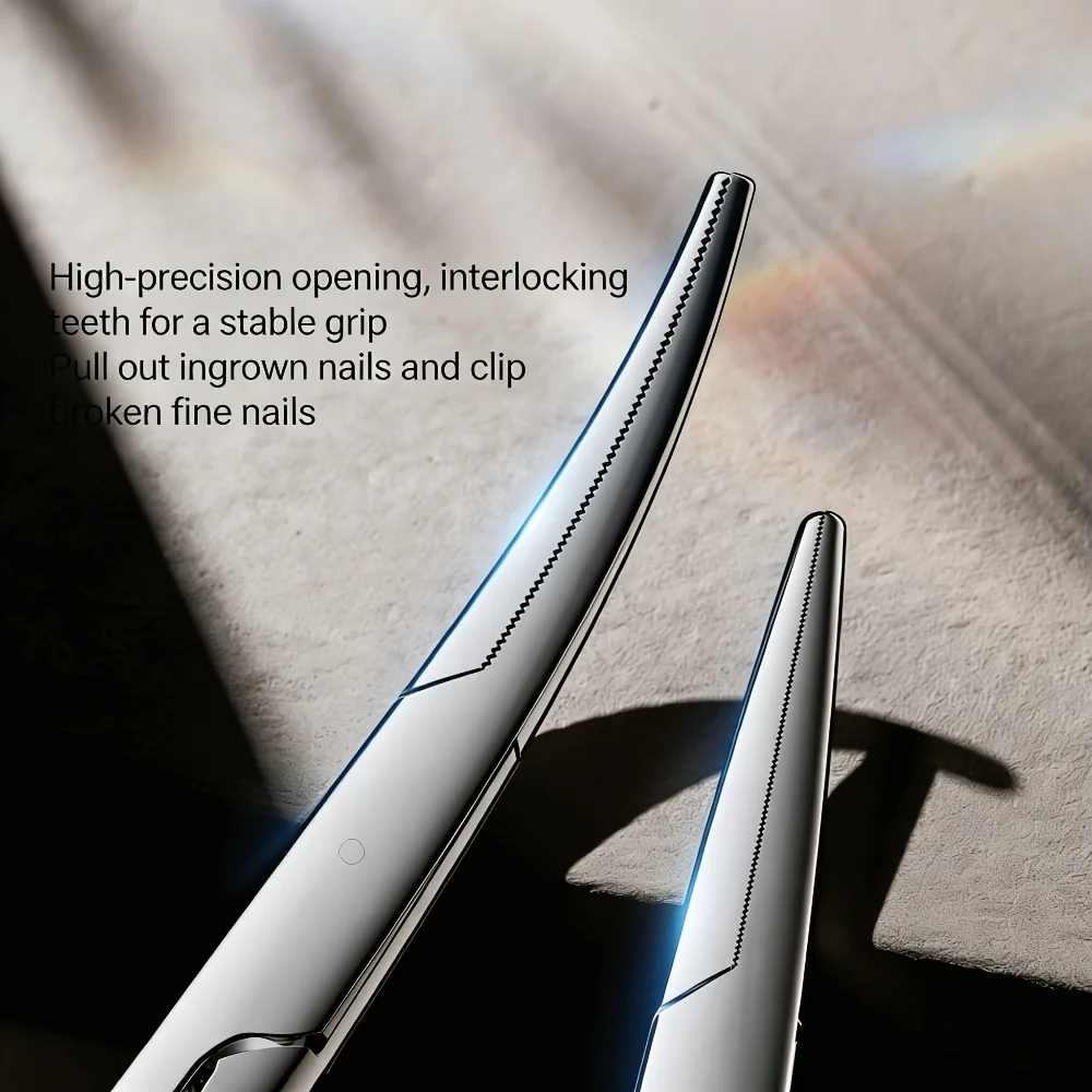 2 pieces of toe nail trimmers - used for trimming thick ingrown nails. Ear ring remover - nail care tool. For manicure