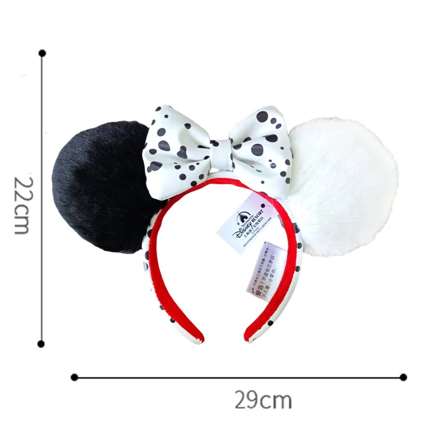 Disney Lightyear Minnie Mouse Ear Headband Cruella villain Bows EARS COSTUME Headband Cosplay Plush Adult/Kids Headband Gift image 4