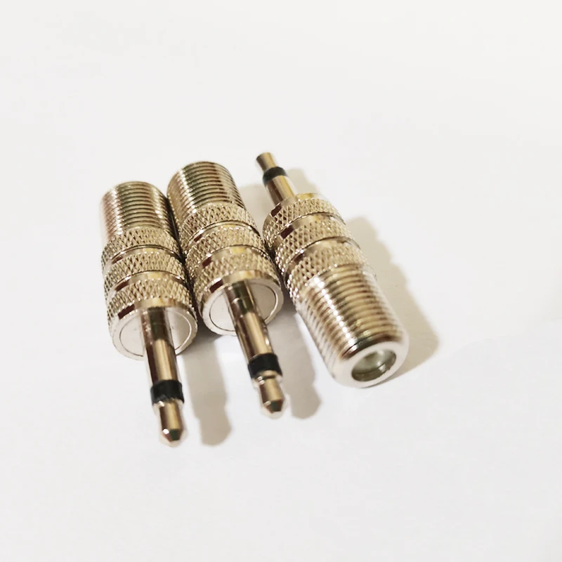 

NCHTEK 3.5mm Mono Male plug to F-Type F Female,F female to Audio Video AV PC 3.5mm 1/8" Mono Plug Adapter/Free shipping/100PCS