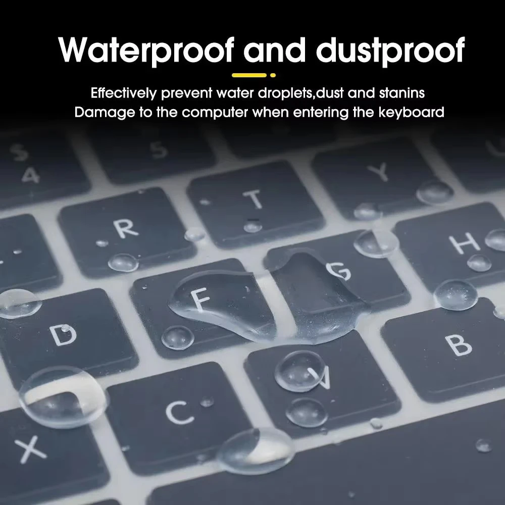 Capa de teclado transparente para macbook air 13.6 15.3 m4 m3 m2 m1 13 14 15 16 17 polegadas universal laptop notebook teclado capa de silicone