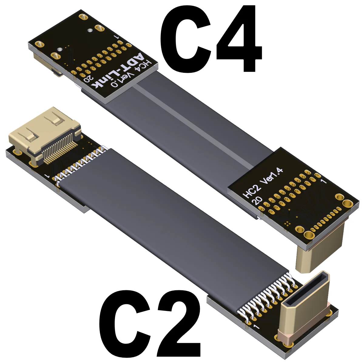 ADT mini cable de extensión de cámara aérea, cable macho a hembra, HDMI, ultrafino, alta definición