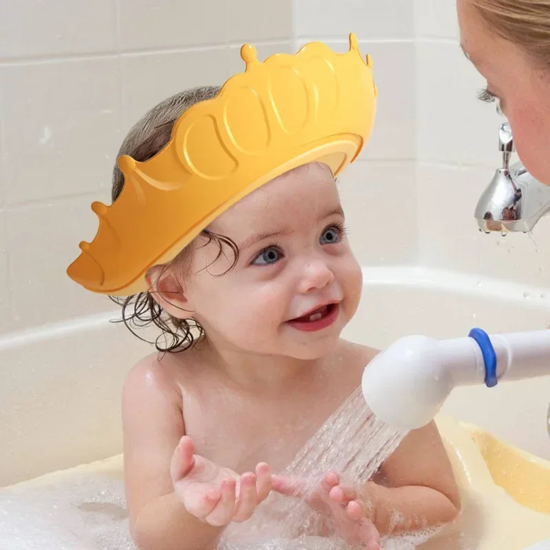 

Children's Baby Bath Shower Cap Shampoo Bath Cap Adjustable Waterproof Eye Protection Earmuff Headgear Shampoo Cap