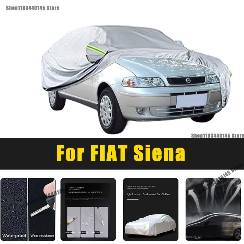 

Full Car Covers Outdoor Sun UV Protection Dust Rain Snow Oxford cover Protective For FIAT Siena Accessories