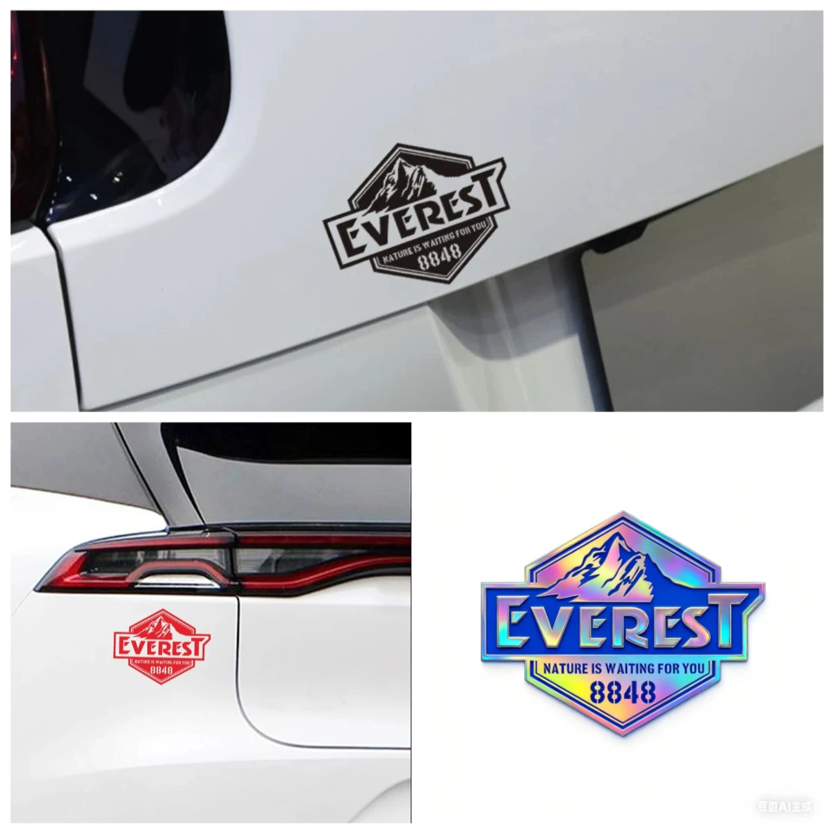 

Car sticker outdoor off-road camping car Everest 8848 car decal creative hollow-out decoration body sticker