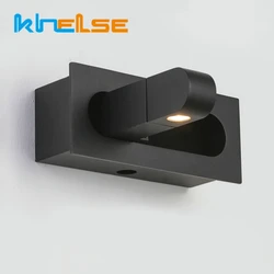 Embedded LED Wall Lamps 3W Nordic Up Down Foldable Reading Sconce Bedroom Bedside Living Room Hotel Indoor Wall Lighting Fixture