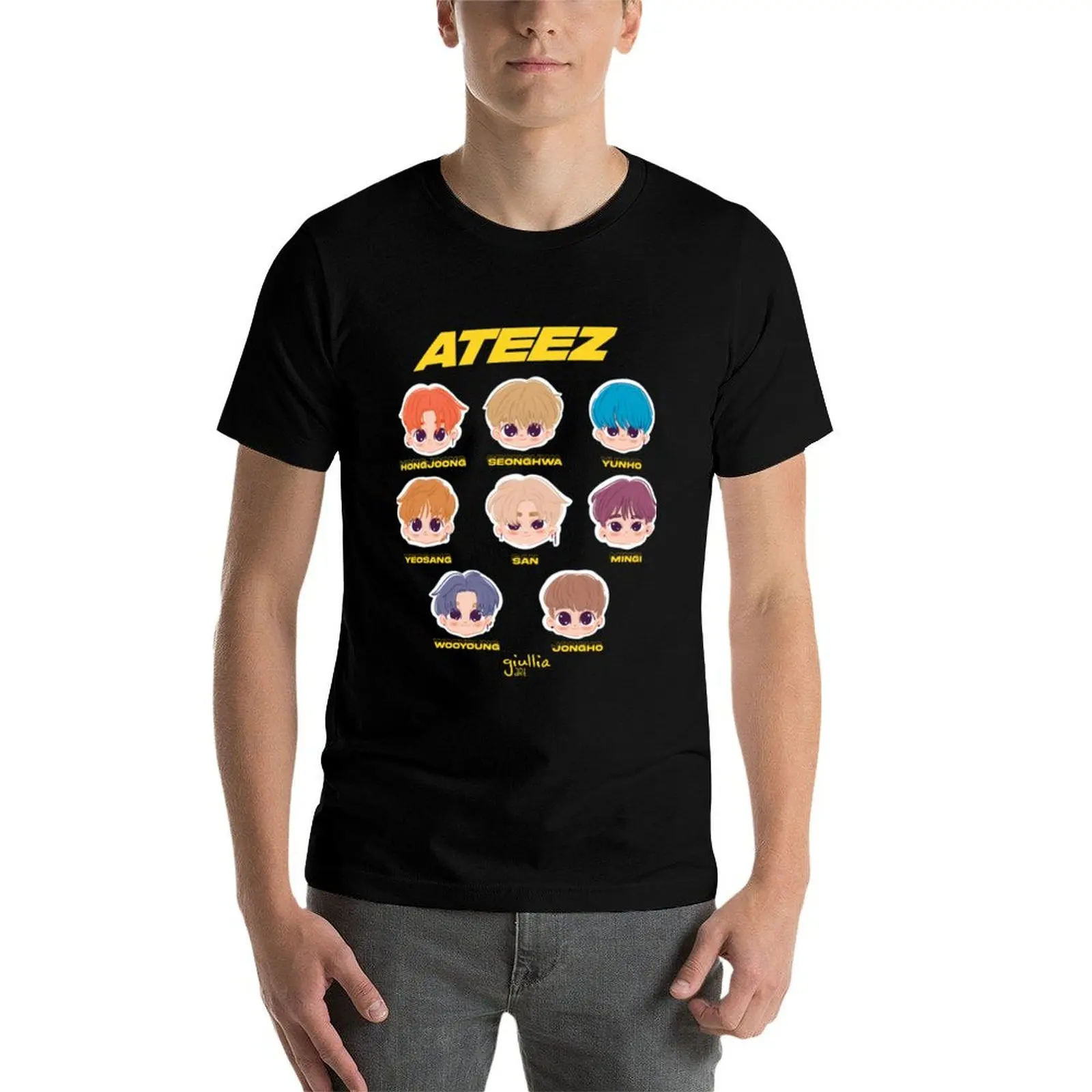 

Ateez T-Shirt man tshirt anime tshirt man t shirt heavy cotton T-Shirt