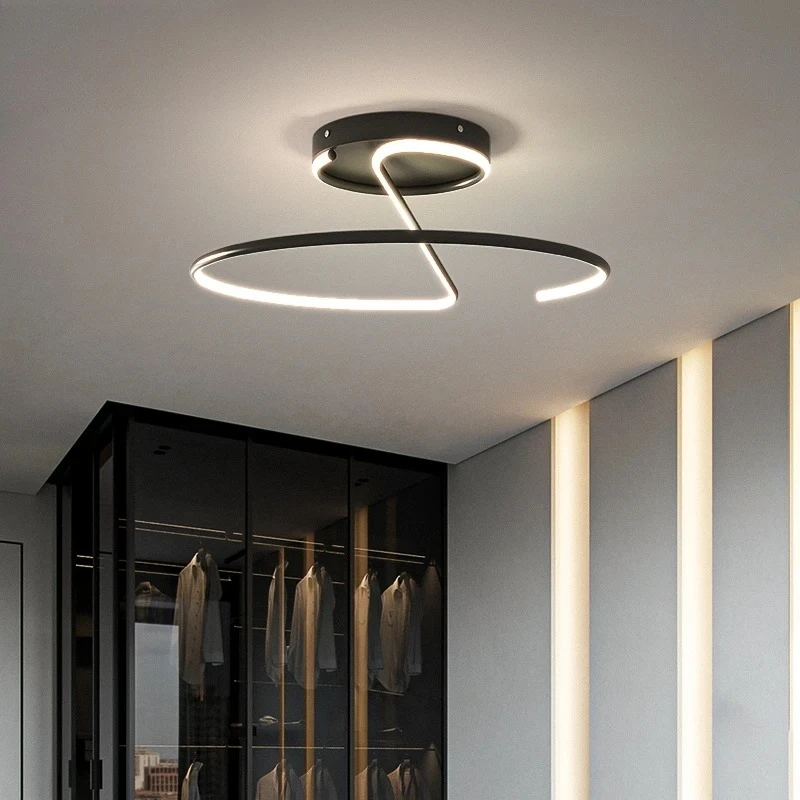Modern Minimalist Bedroom Ceiling Light Round High-grade LED Ceiling Lamps Simple Warm Restaurant Dimmable Houses Art Decoration