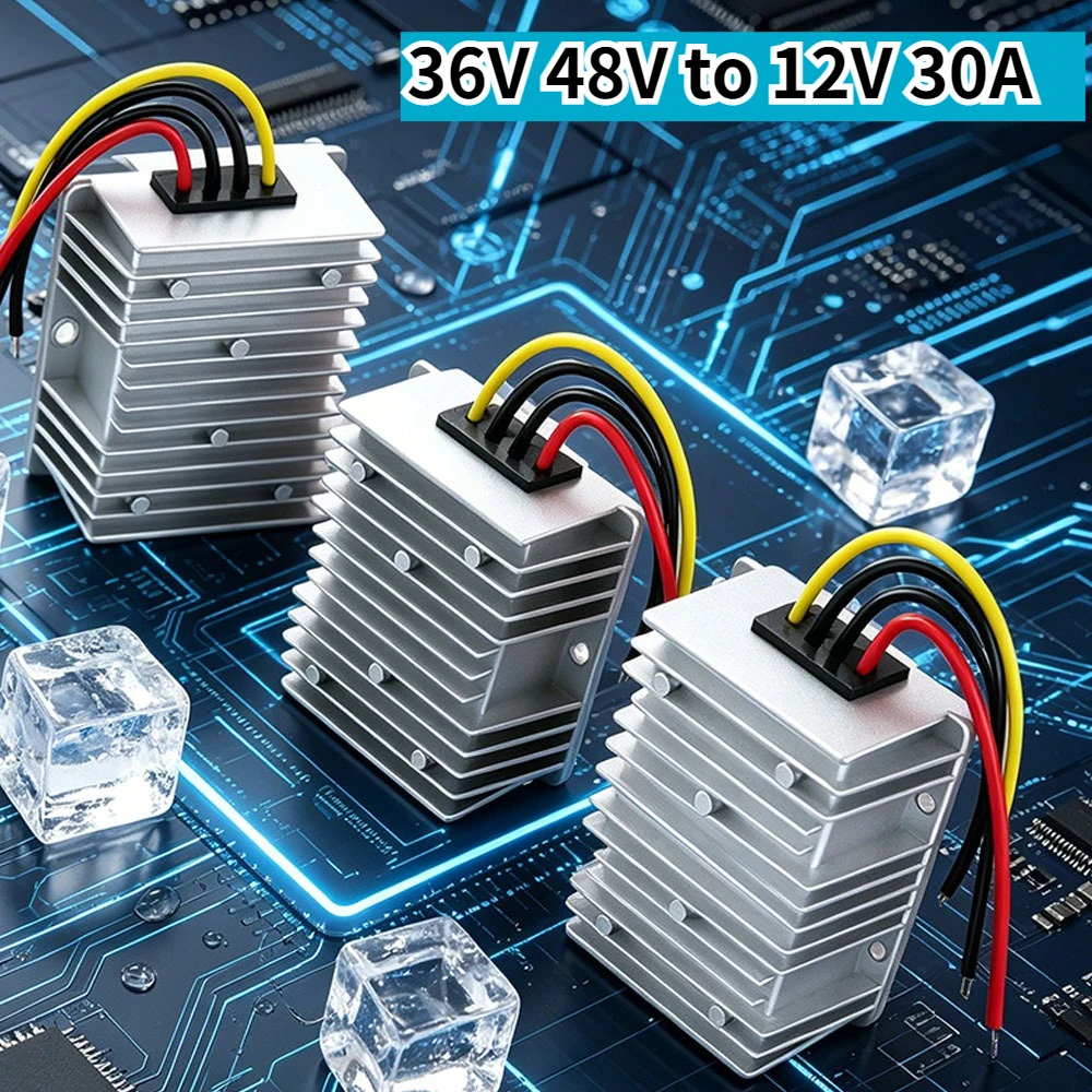 

36V 48V to 12V 30A Converter Waterproof Voltage Reducer Power Supply Module Buck Transformer for Golf Cart forklifts Car