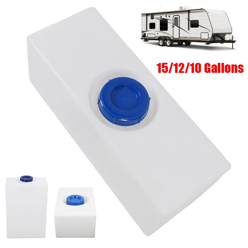 

3 Sizes 15/12/10 Gallons RV Water Storage Tank Heat Cold Resistant PE Fresh Water Tank for Trailer Boat Yacht Accessories