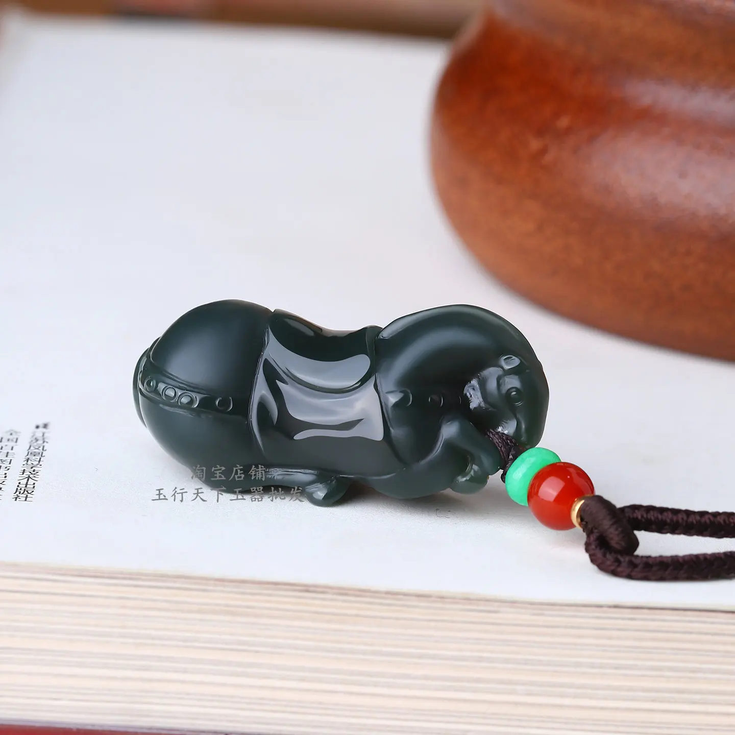 Genuine Xinjiang Hetian jade fine material Tang Ma jade pendant Jade zodiac horse three-dimensional pendant Men's and women's ja