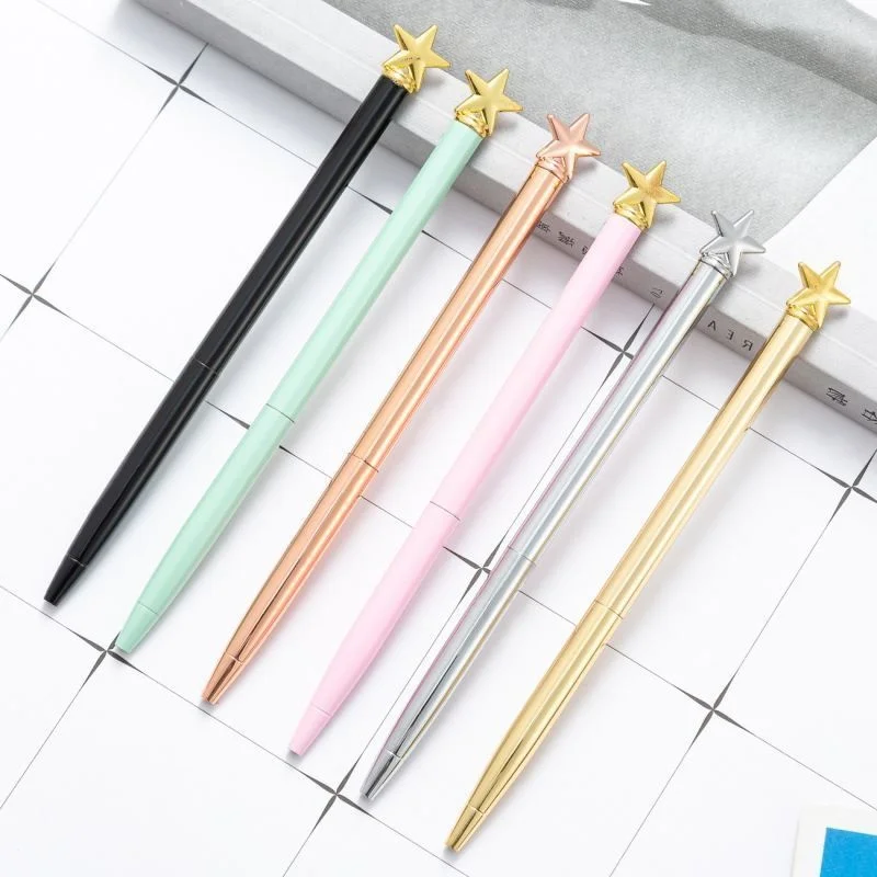 Ellen Brook 1 PCS Stationery School Supplies Creative Star Multicolor Ballpoint Pen Business Metal Office Pens