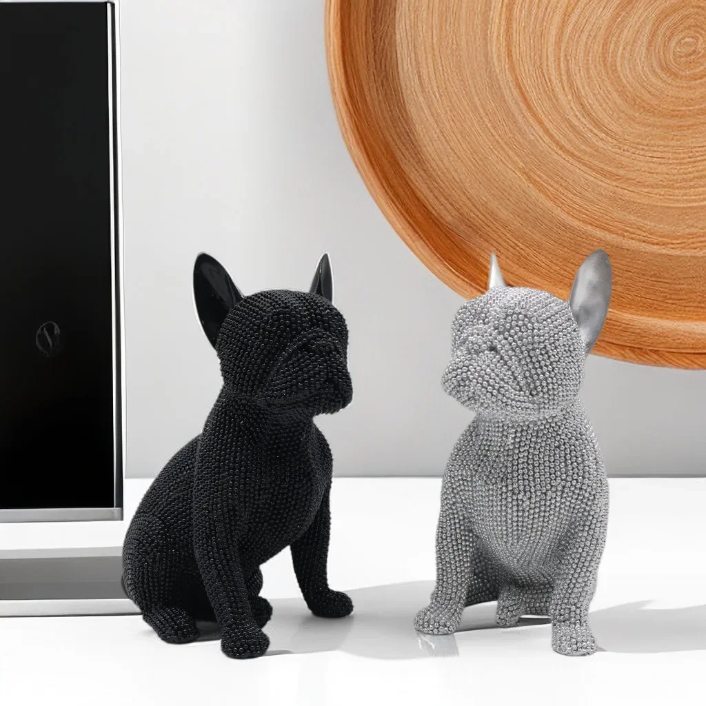 

Nordic Light Luxury Sitting Dog Ornaments Light Luxury Living Room Model Room TV Cabinet Creative Home Decoration Ornaments
