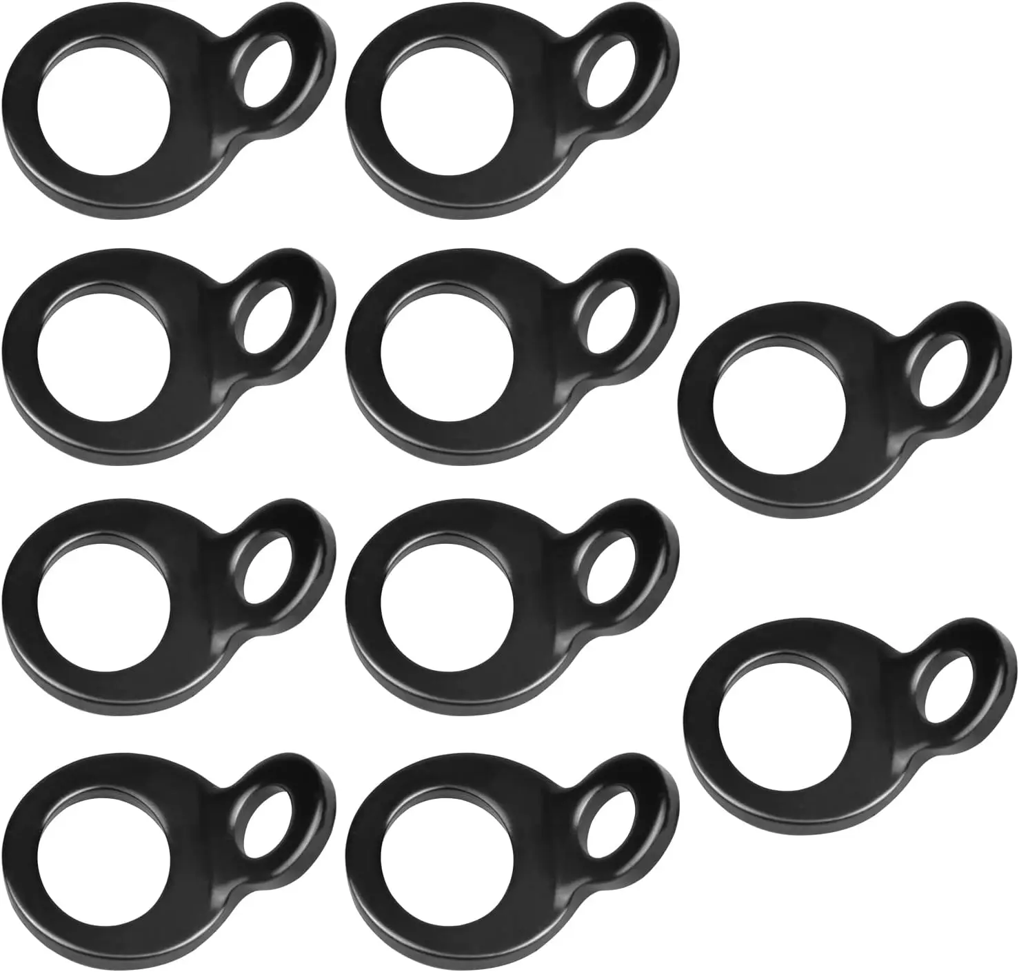 Stainless Steel Tie-Down Anchors - Multi-Purpose Mounting Hooks for Truck, Trailer, Workshop & Utility Vehicles Black view 2