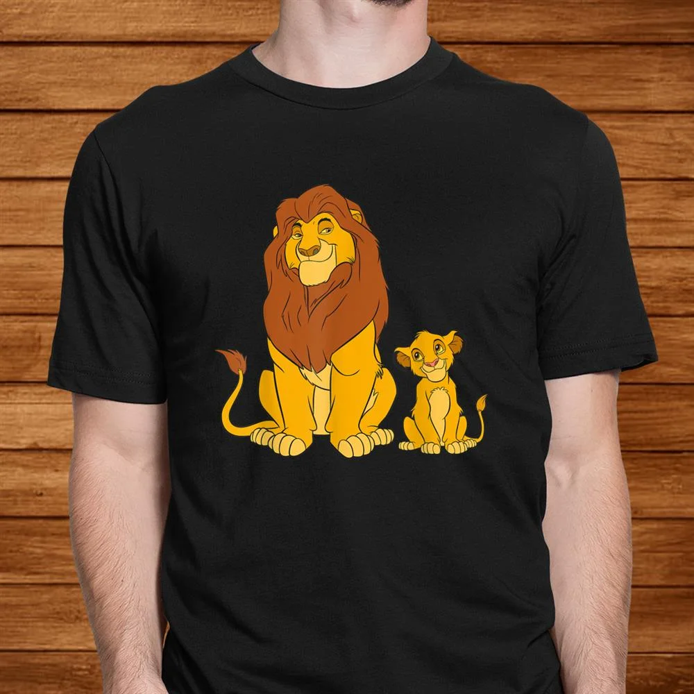2025 moda nueva camiseta de papá para hombre el Rey León Simba camiseta de Disney para mujer Camiseta de algodón Casual Unisex ropa de calle de verano