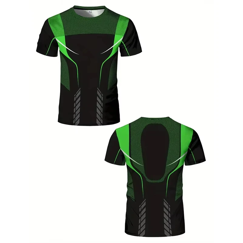

New 3D Printed Fitness Running Sports Men's T-shirt Breathable Quick-Drying Fitness Clothes Casual Wear Round Neck Men Clothing