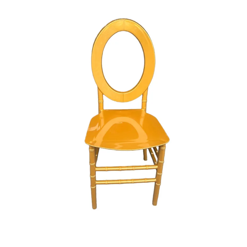 

Золотой уличный свадебный стул, пластиковый бамбуковый стул с круглой спинкой, повседневный обеденный стул, полипропиленовый пластиковый глянцевый обеденный банкет