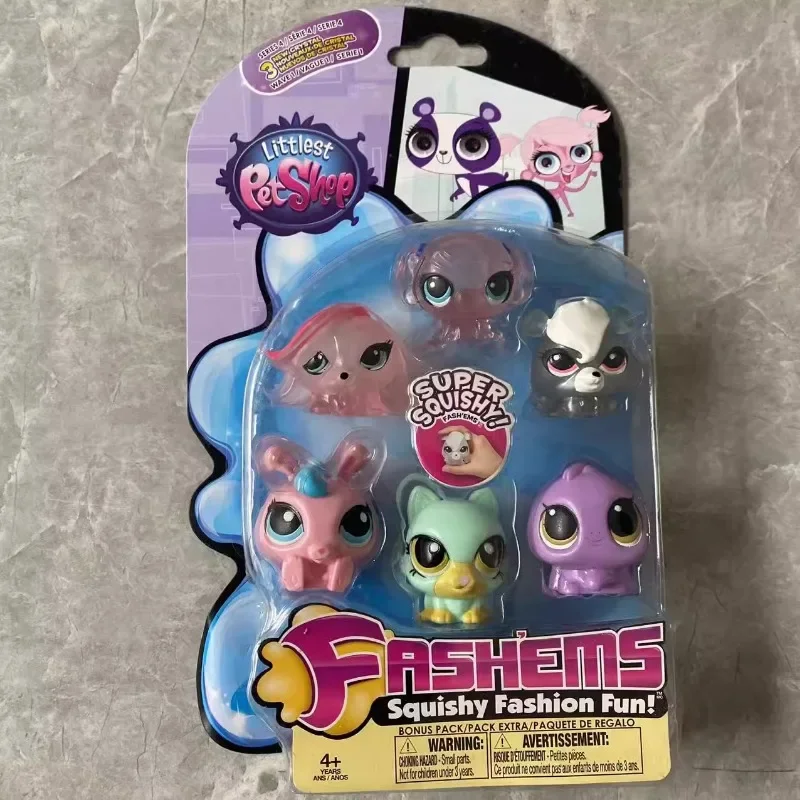 Littlest Pet Shop Action Figure Anime Q Version Figure Model Ornaments Box Toys