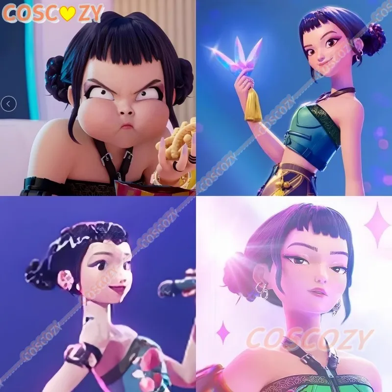 Anime kpop demônio zoey caçadores cosplay rumi superstar mira cosplay peruca menina grupo peruca feminina festa de halloween roleplay adereços