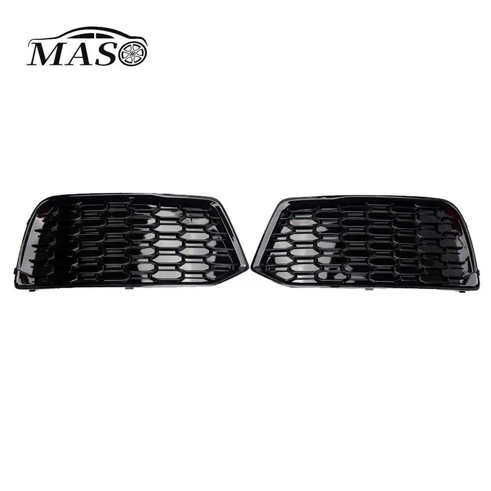 

2 шт., передний бампер автомобиля, противотуманная фара, решетка, накладка, сотовый стиль 80A 807679 D для Audi Q5 2018-2020 (обычная модель)