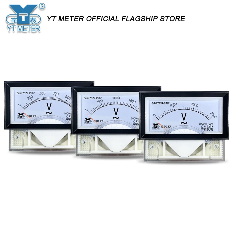 69L17 Intermediate Frequency Voltmeter 1000V/100V 1500V 2000V 3000V 1000Hz Intermediate frequency furnace instrument